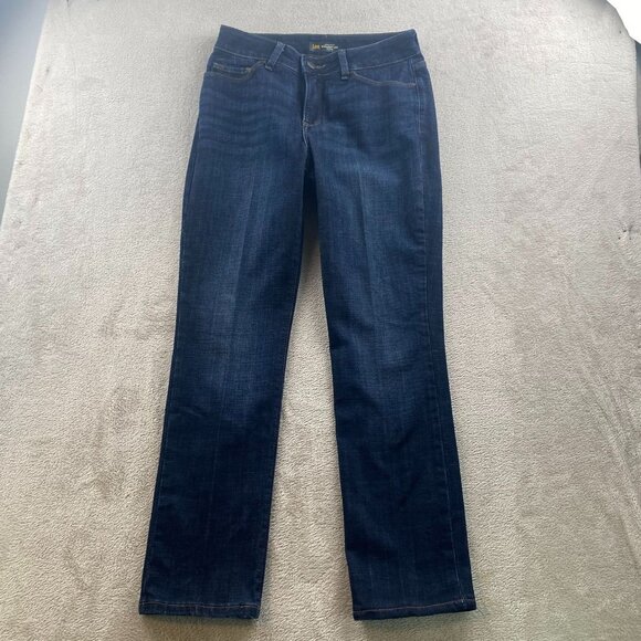 Lee Women Jeans Size 6 Short Regular Fit Straight Leg Mid Rise Blue Denim Casual - Picture 15 of 16